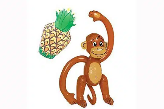 Gimmicks und wilde Viecher Affe und Ananas